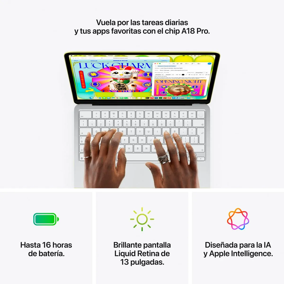 APPLE 2026 MACBOOK NEO APPLE A18 PRO RAM 8GB SSD 256GB 13" LIQUID RETINA COLOR PLATA APPLE 2026 MACBOOK NEO APPLE A18 PRO RAM 8GB SSD 256GB 13" LIQUID RETINA COLOR PLATA - Imagen 4