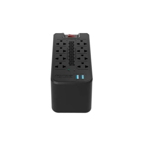 Forza Fvr-1222usb Estabilizador regulador de voltaje 1200va 600w 8 Tomas universales 2 Usb Color Negro - Imagen 2