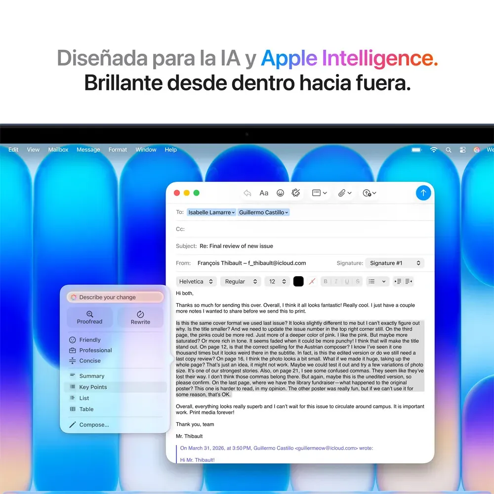 APPLE 2026 MACBOOK NEO APPLE A18 PRO RAM 8GB SSD 256GB 13" LIQUID RETINA COLOR PLATA APPLE 2026 MACBOOK NEO APPLE A18 PRO RAM 8GB SSD 256GB 13" LIQUID RETINA COLOR PLATA - Imagen 6