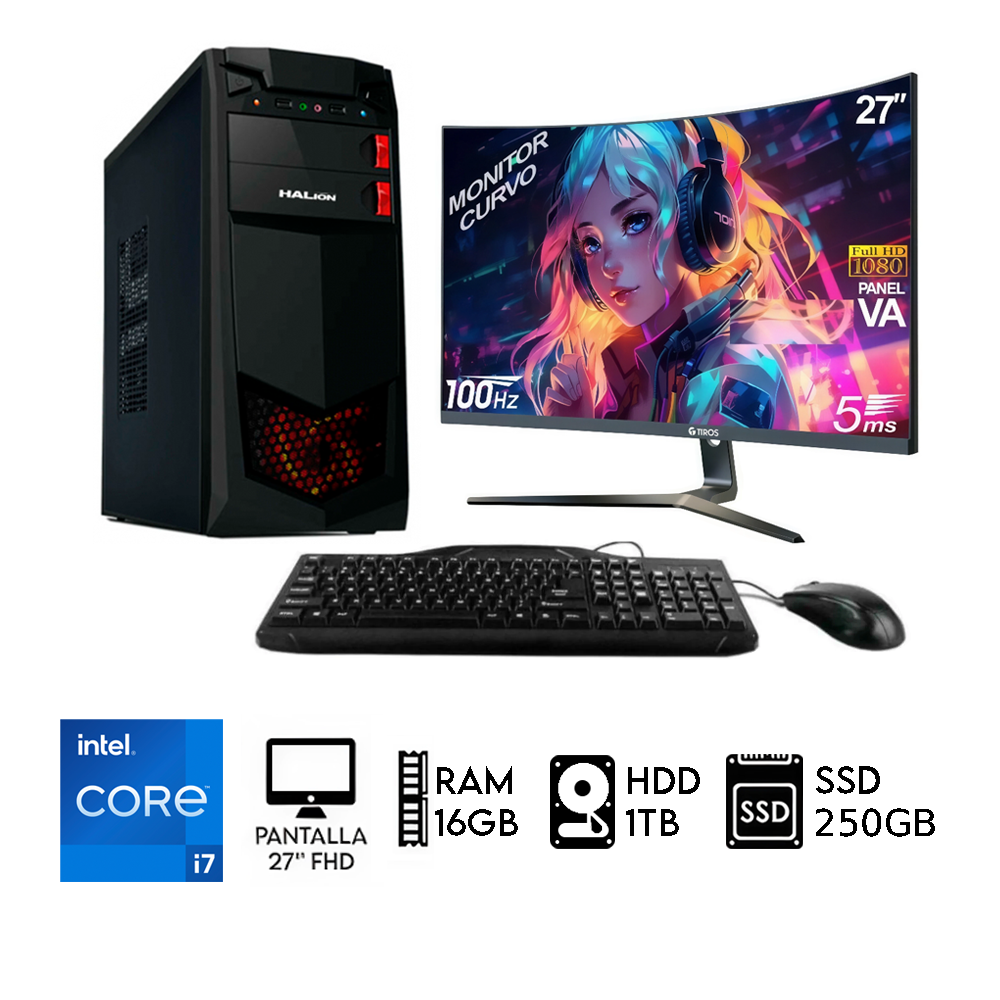 PC COMPUTADORA Intel Core i7 3.2GHZ Monitor 27" RAM 16GB DISCO 1TB SSD 250GB PC COMPUTADORA Intel Core i7 3.2GHZ Monitor 27" RAM 16GB DISCO 1TB SSD 250GB