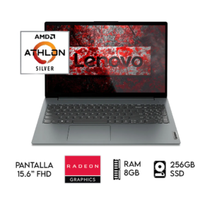 LAPTOP LENOVO AMD ATHLON SILVER 7120U RAM 8GB SSD 256GB 15,6 FHD COLOR GRIS OSCURO