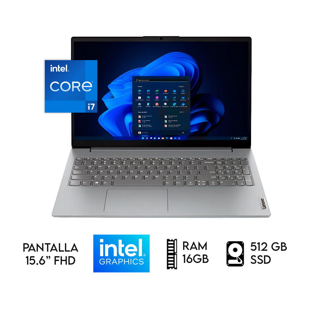 LAPTOP LENOVO V15 INTEL CORE i7-13620H RAM 16GB SSD 512GB 15.6 FHD" GRIS LAPTOP LENOVO V15 INTEL CORE i7-13620H RAM 16GB SSD 512GB 15.6 FHD" GRIS