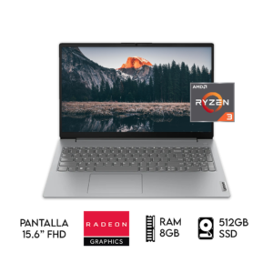LAPTOP LENOVO V15 | AMD RYZEN 3-7320U | RAM 8GB | SSD 512GB | 15.6" FHD