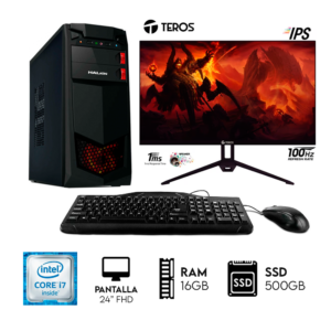 PC COMPUTADORA Intel Core i7 3.4GHZ Monitor 24" RAM 16GB DISCO 1TB SSD 250GB