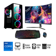 Computadora-PC-CORE-i7-3.2Ghz-Ram-32GB,-Disco-1TB+-SSD-1TB,-Monitor-27-FULL-HD