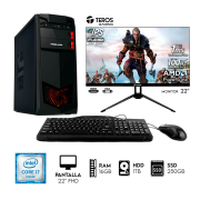 PC COMPUTADORA Intel Core i7 3.4GHZ Monitor 22 RAM 16GB DISCO 1TB SSD 250GB